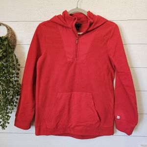 All in Motion Boys Red Fleece Pullover 1/4 Zip Long Sleeve Sweatshirt